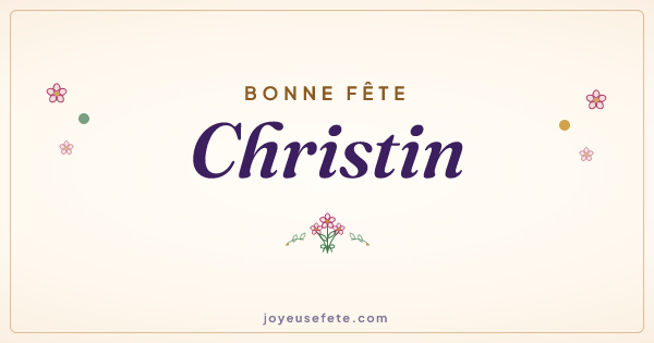 Image « Bonne fête Christin » au format large