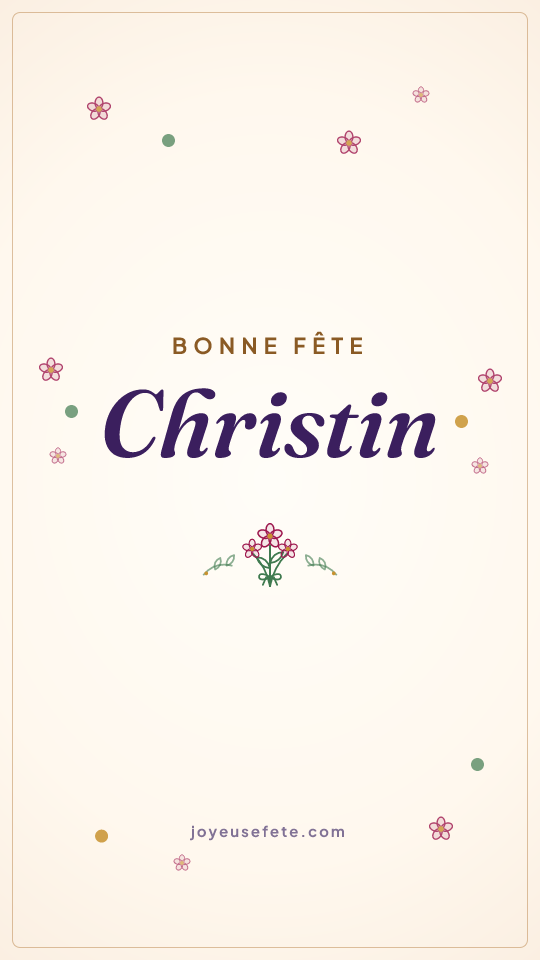 Image « Bonne fête Christin » au format story