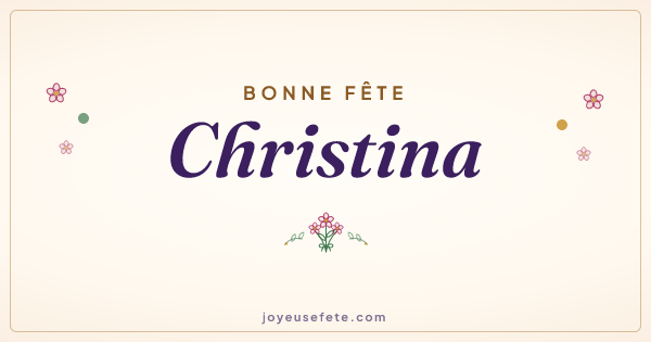 Image « Bonne fête Christina » au format large