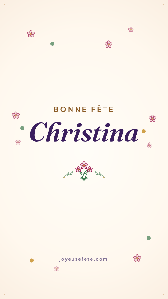 Image « Bonne fête Christina » au format story