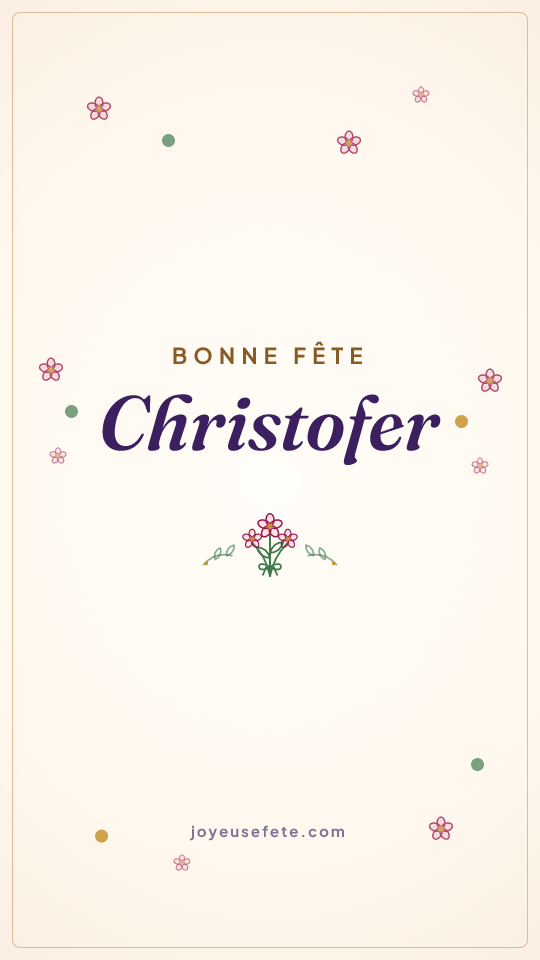 Image « Bonne fête Christofer » au format story