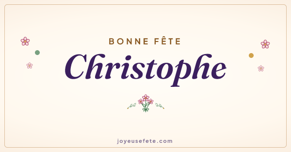 Image « Bonne fête Christophe » au format large