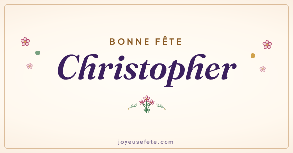 Image « Bonne fête Christopher » au format large