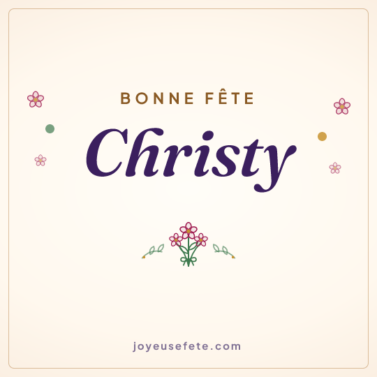 Image carrée « Bonne fête Christy » pour WhatsApp