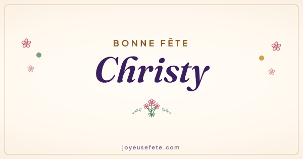 Image « Bonne fête Christy » au format large