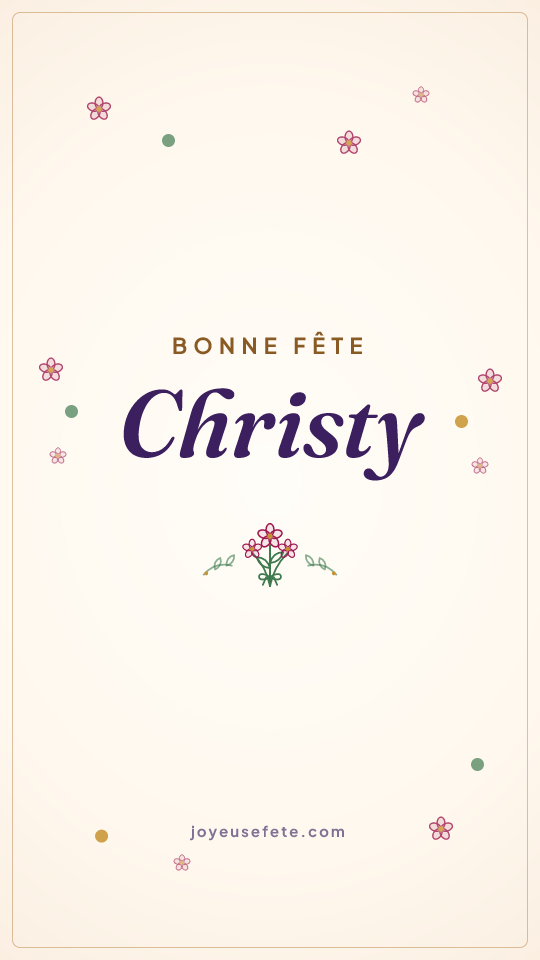 Image « Bonne fête Christy » au format story