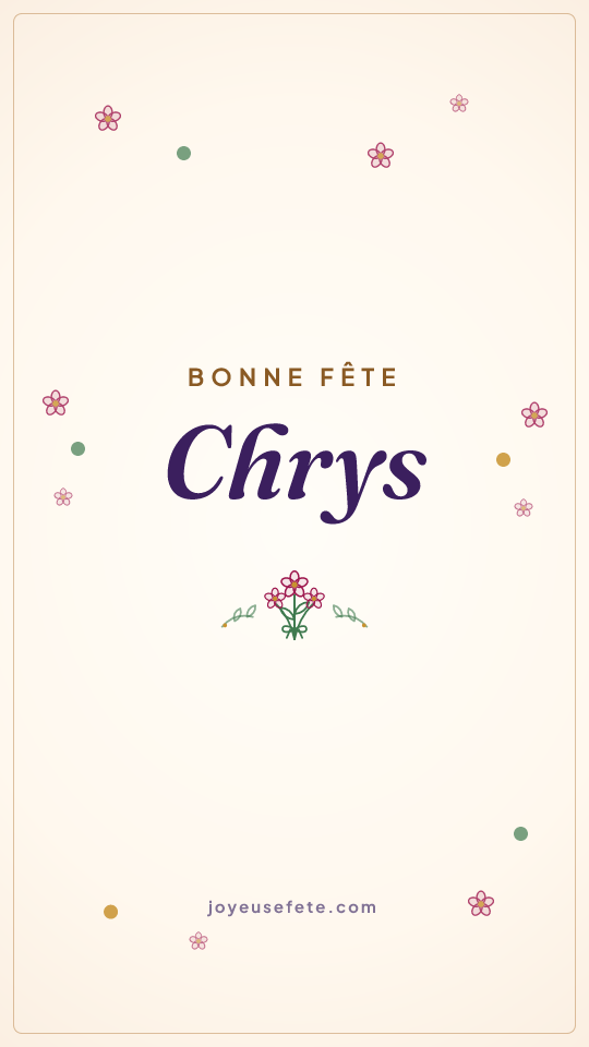 Image « Bonne fête Chrys » au format story
