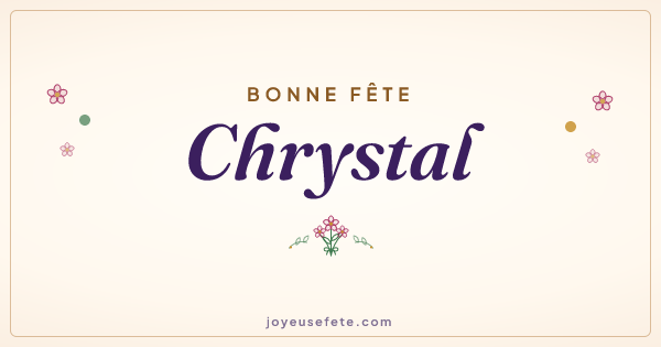 Image « Bonne fête Chrystal » au format large