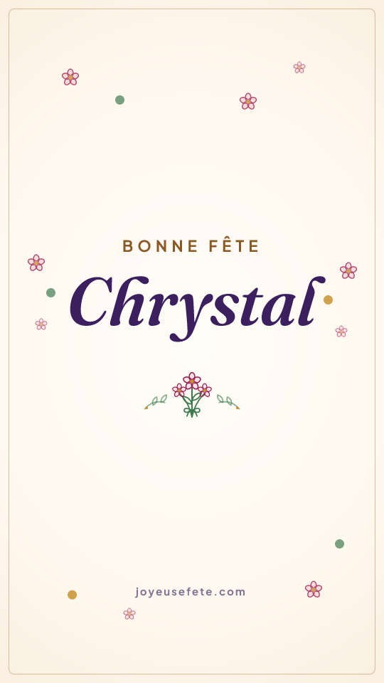 Image « Bonne fête Chrystal » au format story