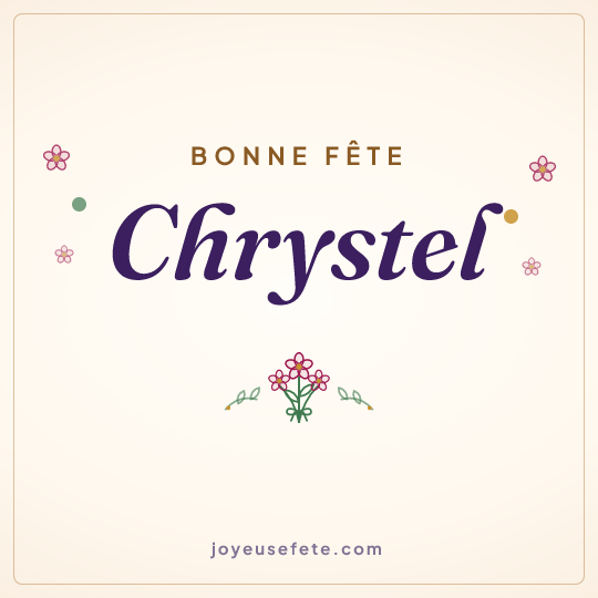 Image carrée « Bonne fête Chrystel » pour WhatsApp