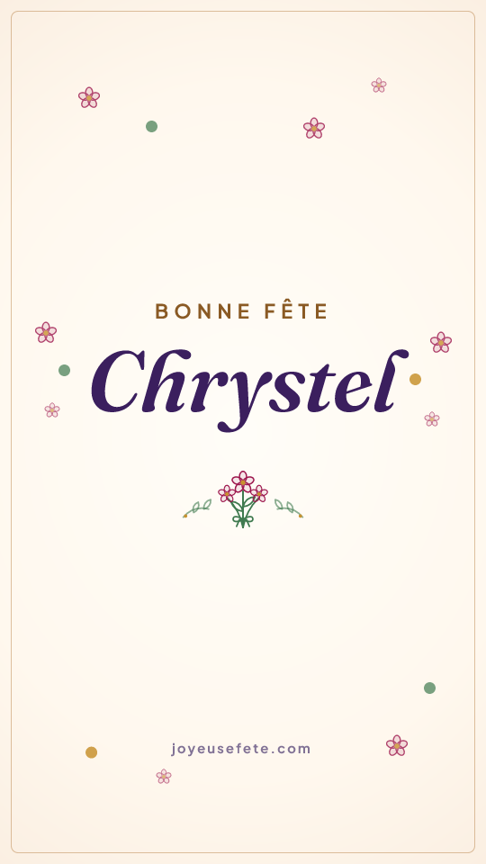 Image « Bonne fête Chrystel » au format story