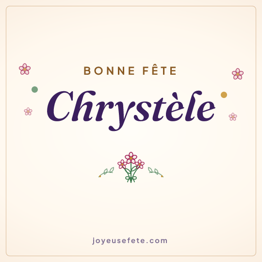 Image carrée « Bonne fête Chrystèle » pour WhatsApp