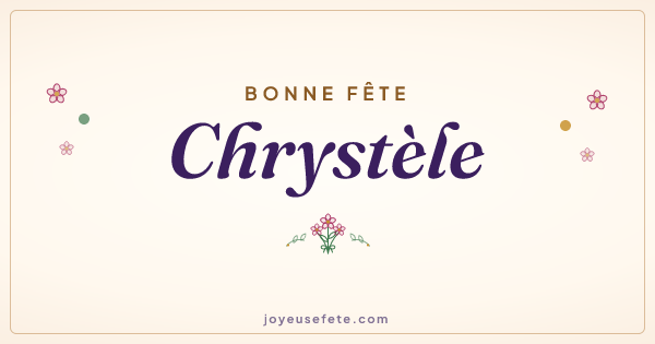 Image « Bonne fête Chrystèle » au format large