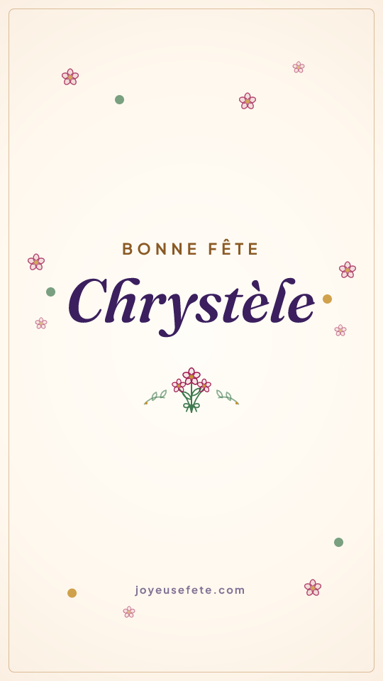 Image « Bonne fête Chrystèle » au format story