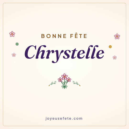 Image carrée « Bonne fête Chrystelle » pour WhatsApp