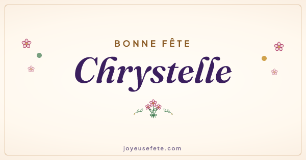 Image « Bonne fête Chrystelle » au format large