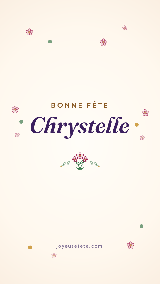 Image « Bonne fête Chrystelle » au format story