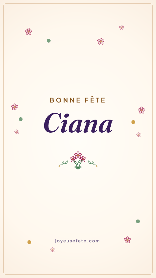 Image « Bonne fête Ciana » au format story