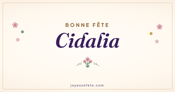 Image « Bonne fête Cidalia » au format large