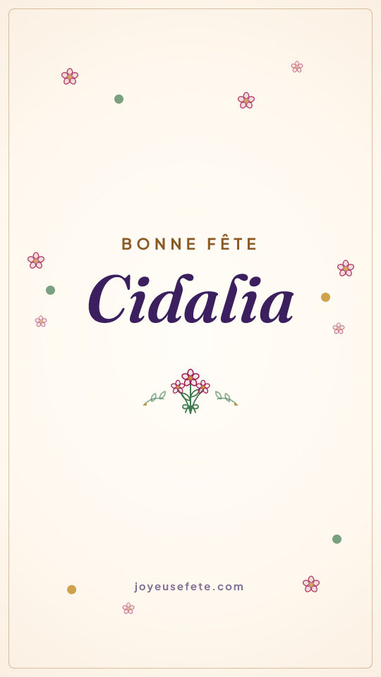 Image « Bonne fête Cidalia » au format story