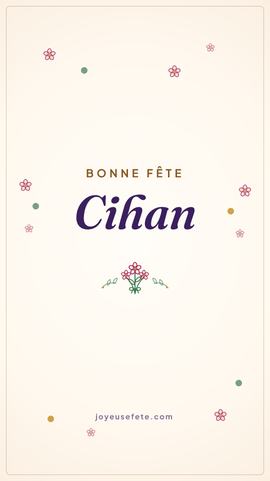 Image « Bonne fête Cihan » au format story