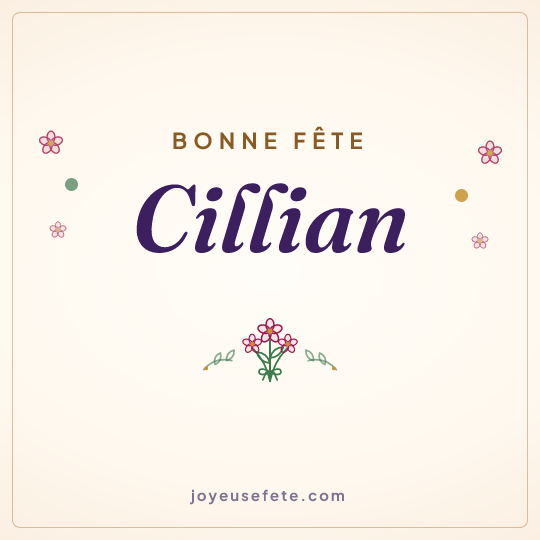 Image carrée « Bonne fête Cillian » pour WhatsApp