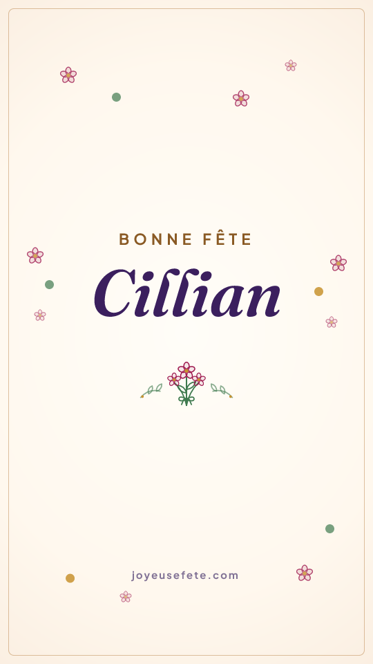 Image « Bonne fête Cillian » au format story