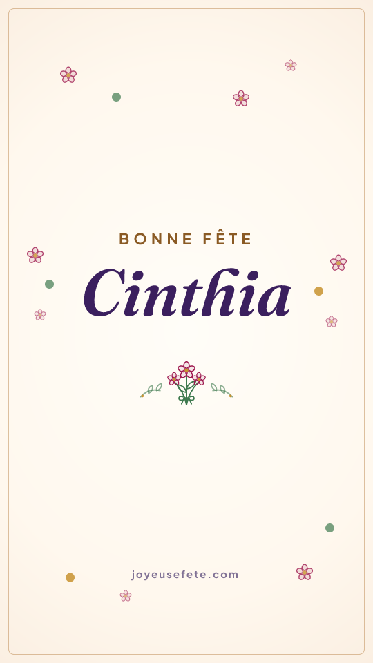 Image « Bonne fête Cinthia » au format story