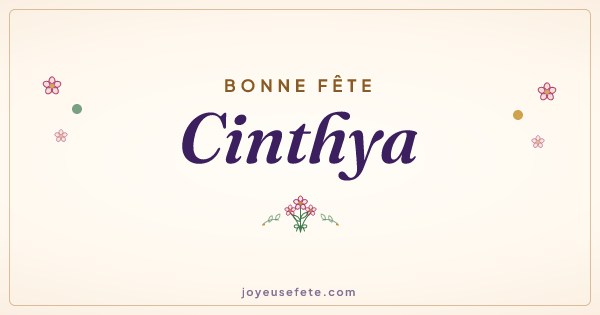 Image « Bonne fête Cinthya » au format large