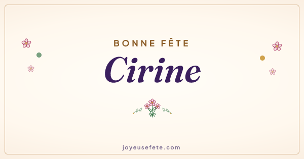 Image « Bonne fête Cirine » au format large