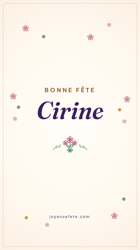 Image « Bonne fête Cirine » au format story