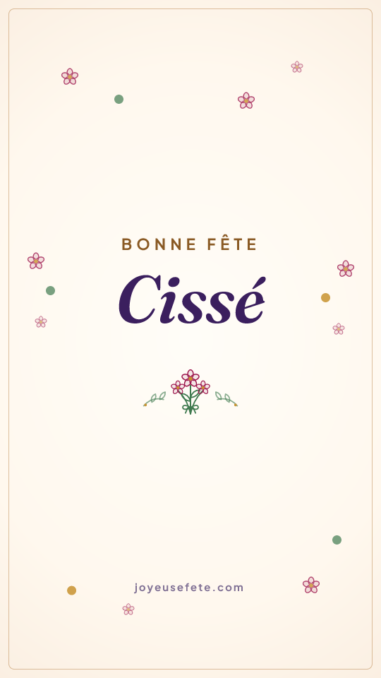 Image « Bonne fête Cissé » au format story
