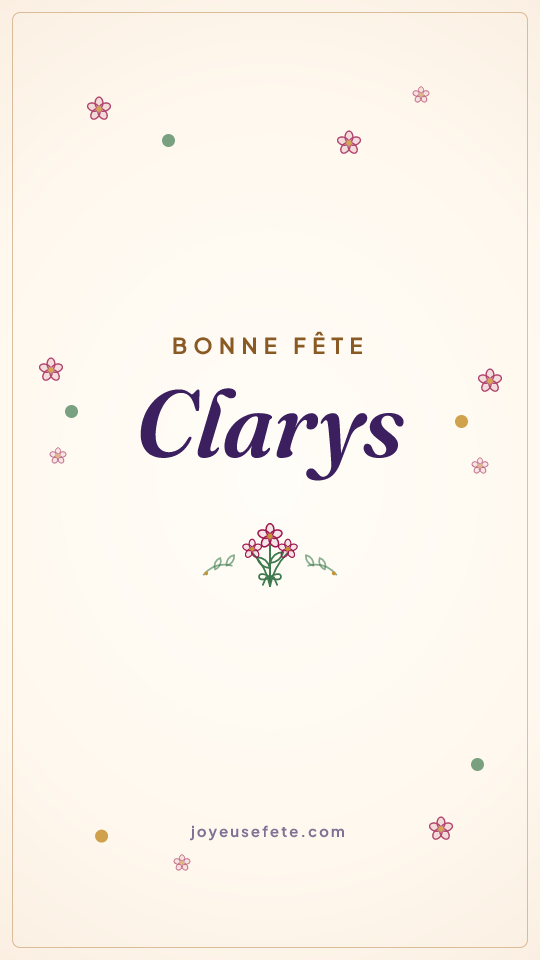 Image « Bonne fête Clarys » au format story