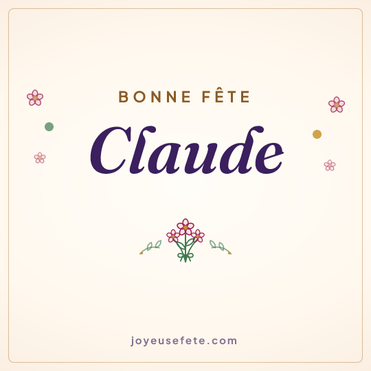 Image carrée « Bonne fête Claude » pour WhatsApp