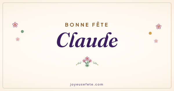 Image « Bonne fête Claude » au format large