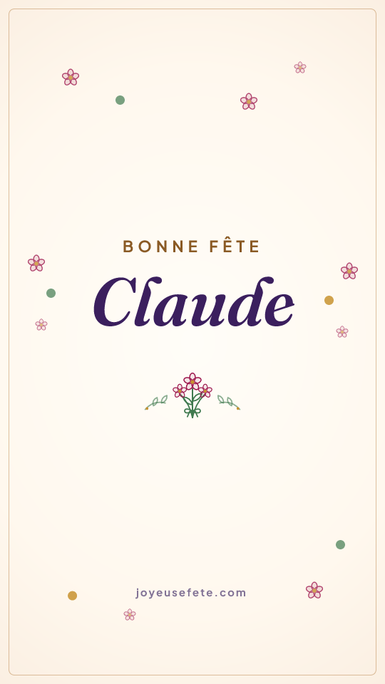 Image « Bonne fête Claude » au format story