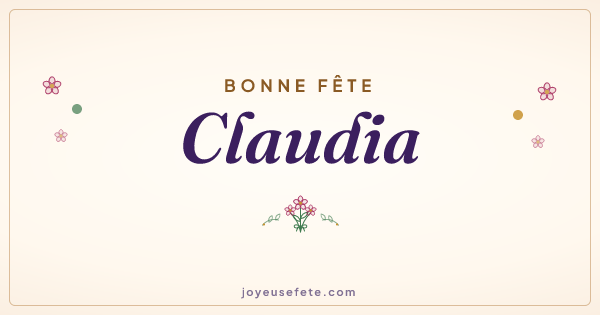 Image « Bonne fête Claudia » au format large