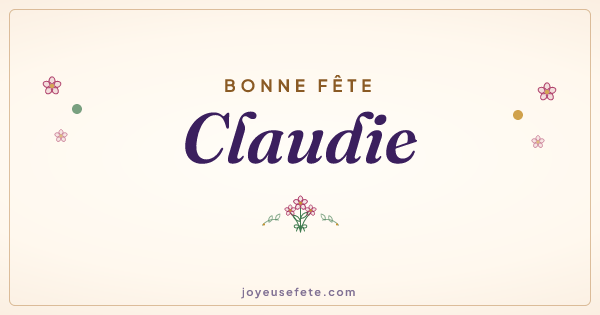Image « Bonne fête Claudie » au format large