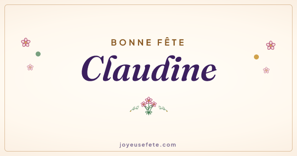 Image « Bonne fête Claudine » au format large