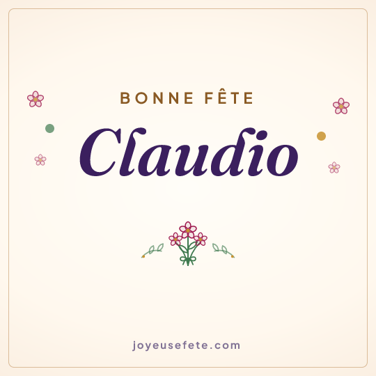 Image carrée « Bonne fête Claudio » pour WhatsApp