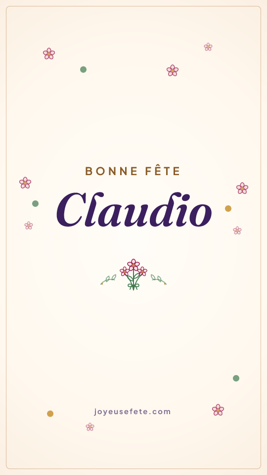 Image « Bonne fête Claudio » au format story