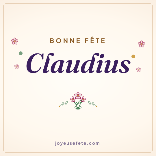 Image carrée « Bonne fête Claudius » pour WhatsApp