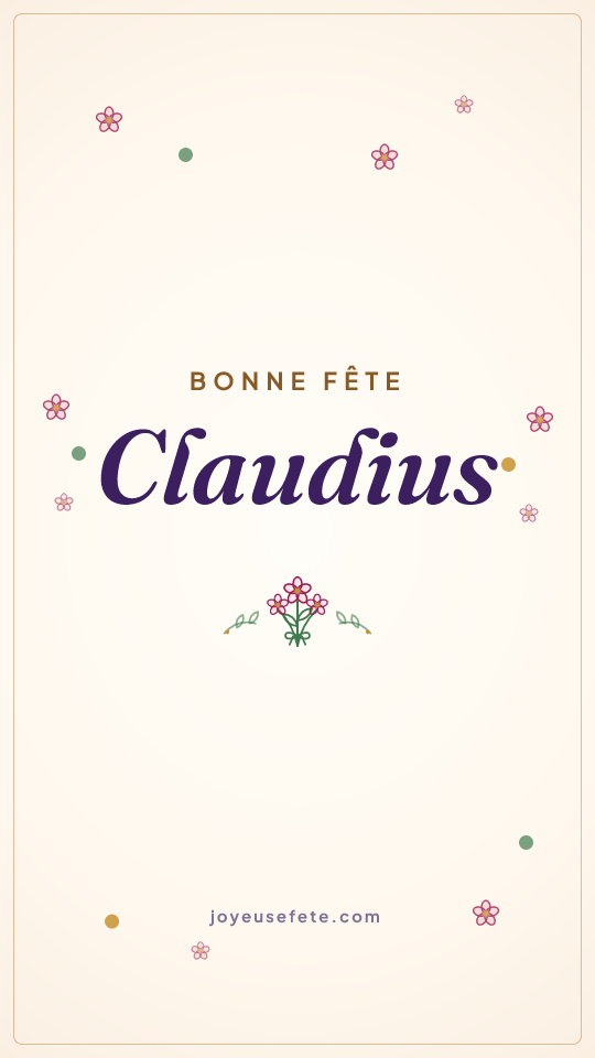 Image « Bonne fête Claudius » au format story