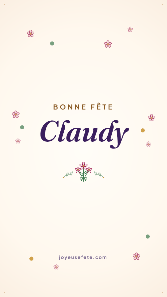 Image « Bonne fête Claudy » au format story