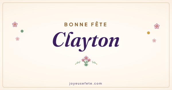 Image « Bonne fête Clayton » au format large