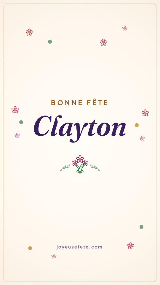 Image « Bonne fête Clayton » au format story