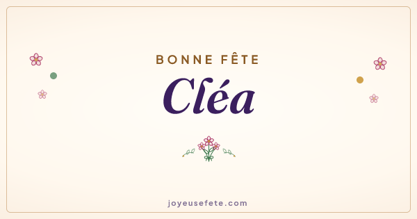 Image « Bonne fête Cléa » au format large