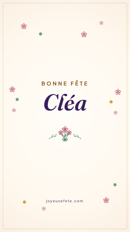 Image « Bonne fête Cléa » au format story
