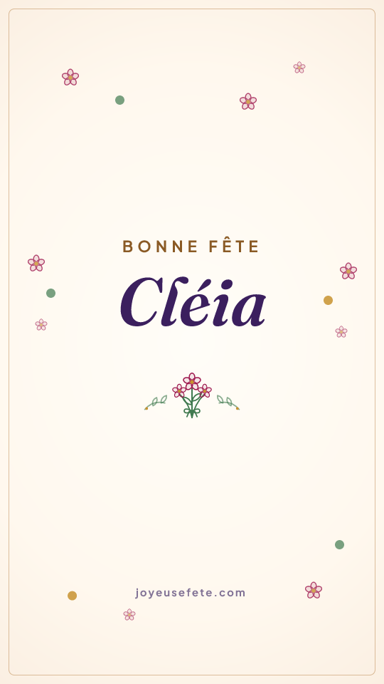 Image « Bonne fête Cléia » au format story