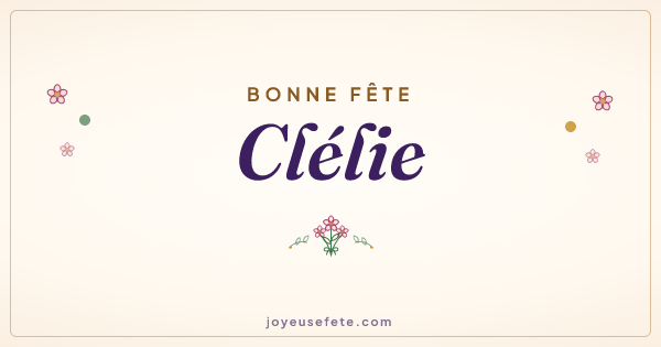 Image « Bonne fête Clélie » au format large